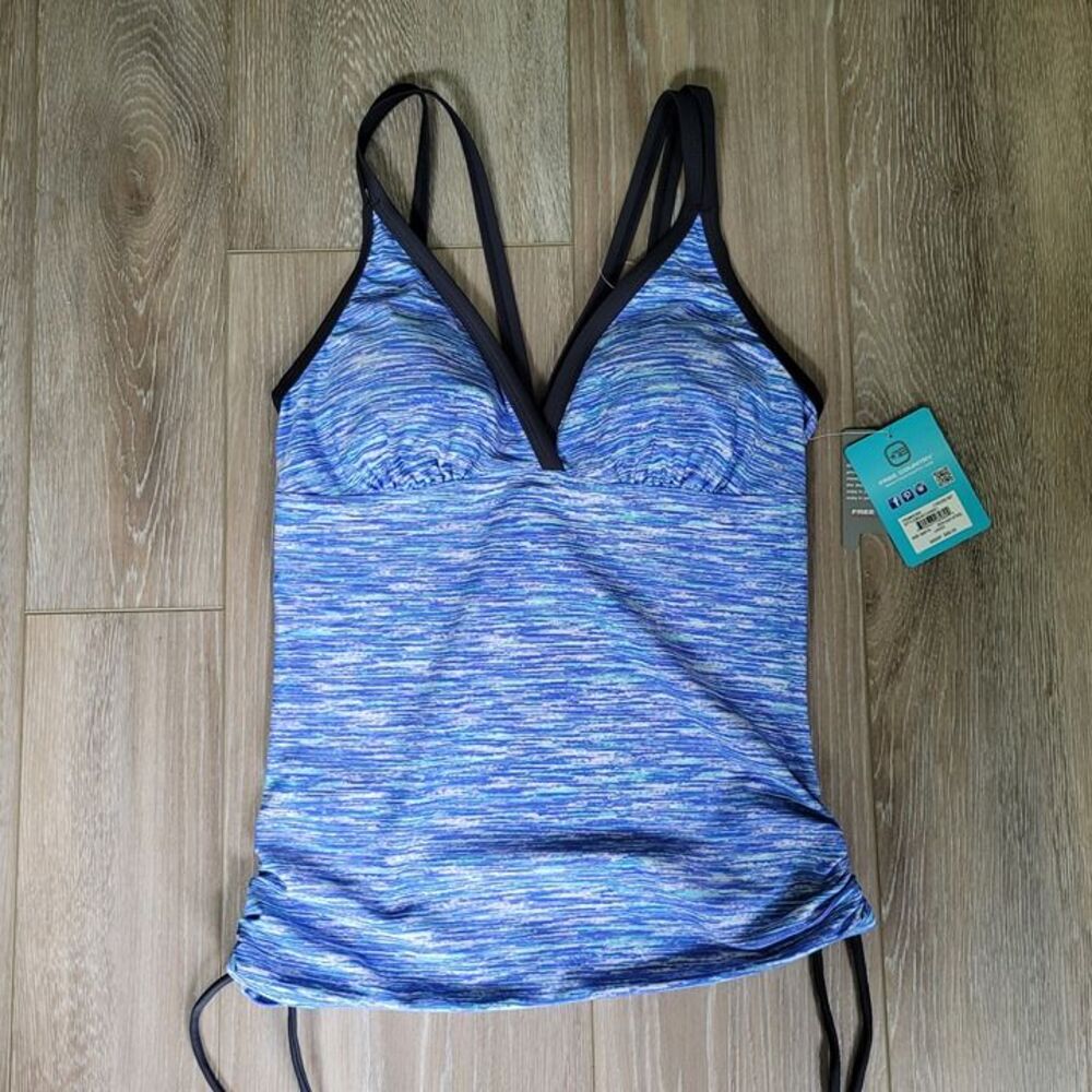 Free Country NWT Women's Medium Swim Tank Top | Removable Pads | Retail $88